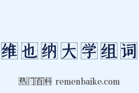 维也纳大学组词是什么意思的图片